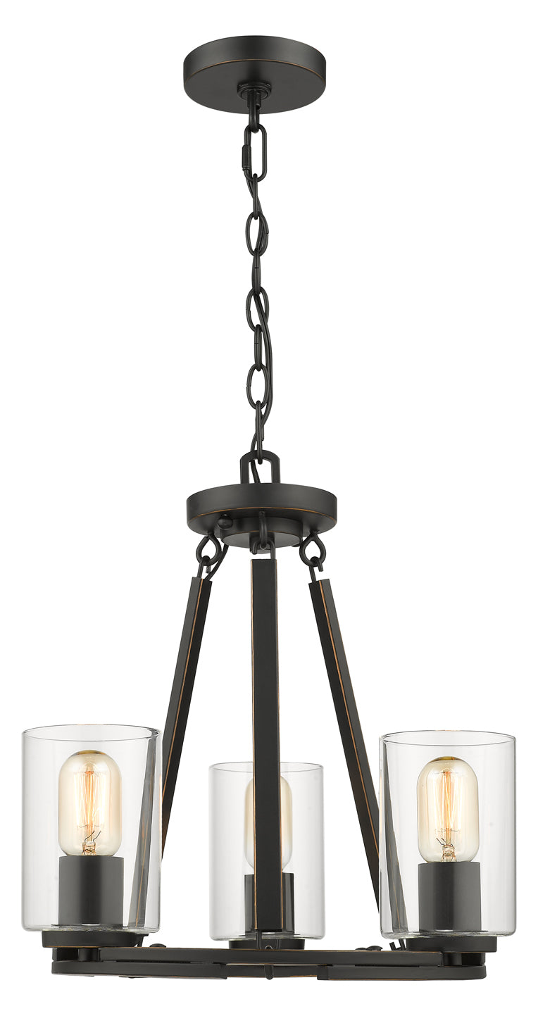 3 Light Chandelier (Convertible) by Golden
