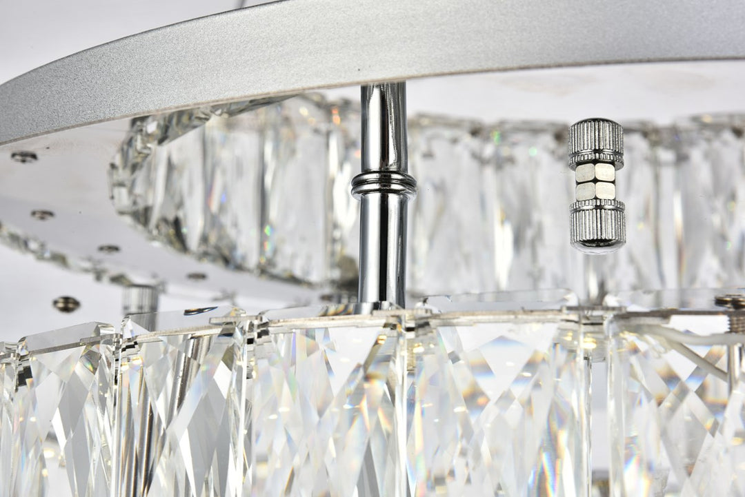 LED light Chrome Flush mount Clear Royal Cut Crystal