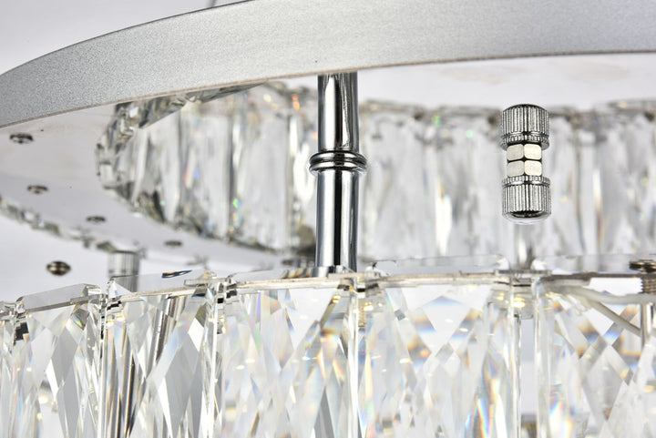 LED light Chrome Flush mount Clear Royal Cut Crystal