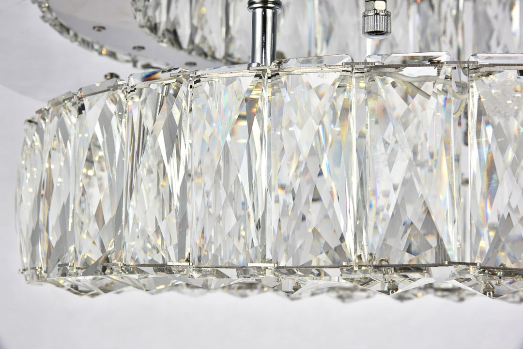 LED light Chrome Flush mount Clear Royal Cut Crystal