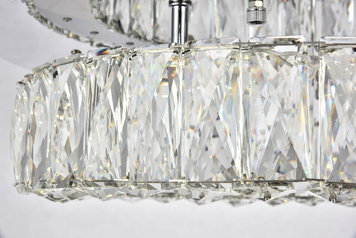 LED light Chrome Flush mount Clear Royal Cut Crystal