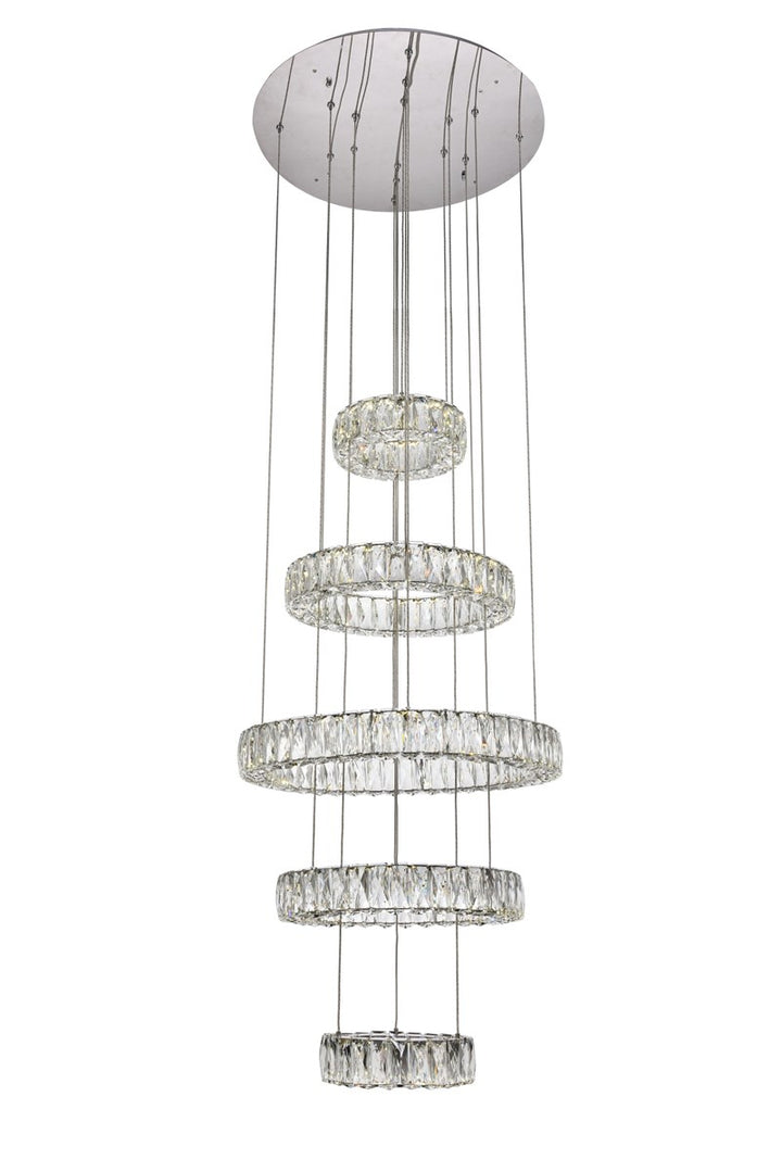 Integrated LED chip light Chrome Chandelier Clear Royal Cut Crystal by Elegant Lighting