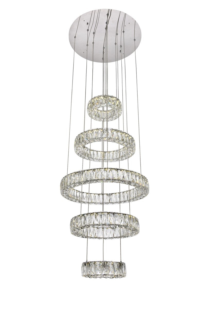 Integrated LED chip light Chrome Chandelier Clear Royal Cut Crystal