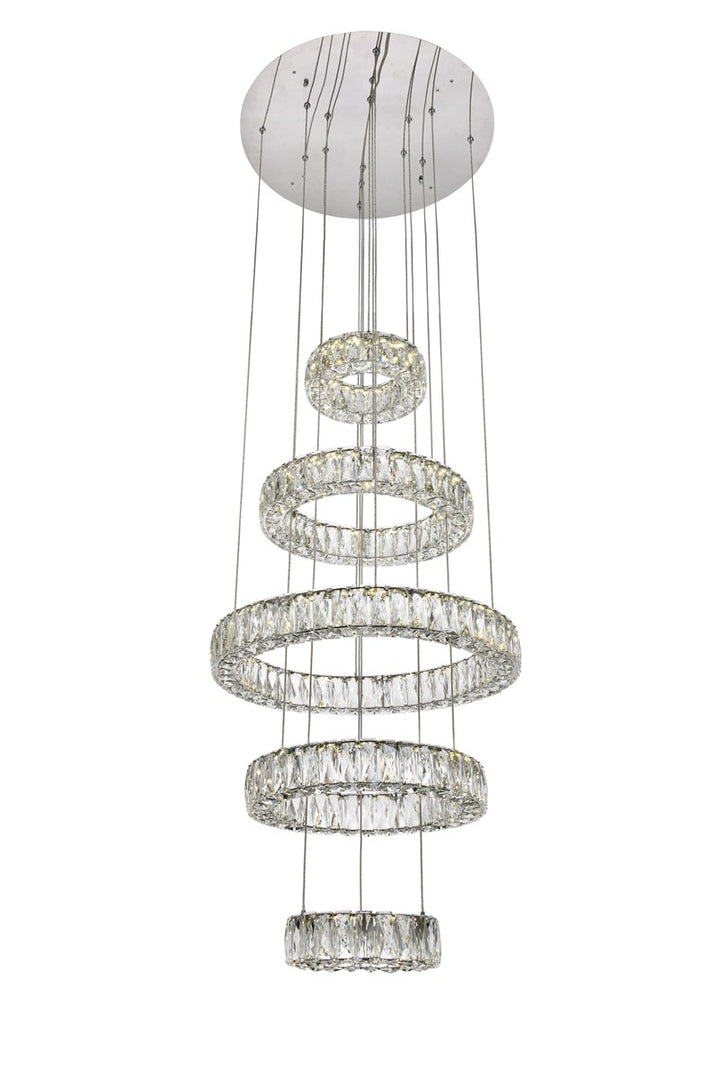 Integrated LED chip light Chrome Chandelier Clear Royal Cut Crystal