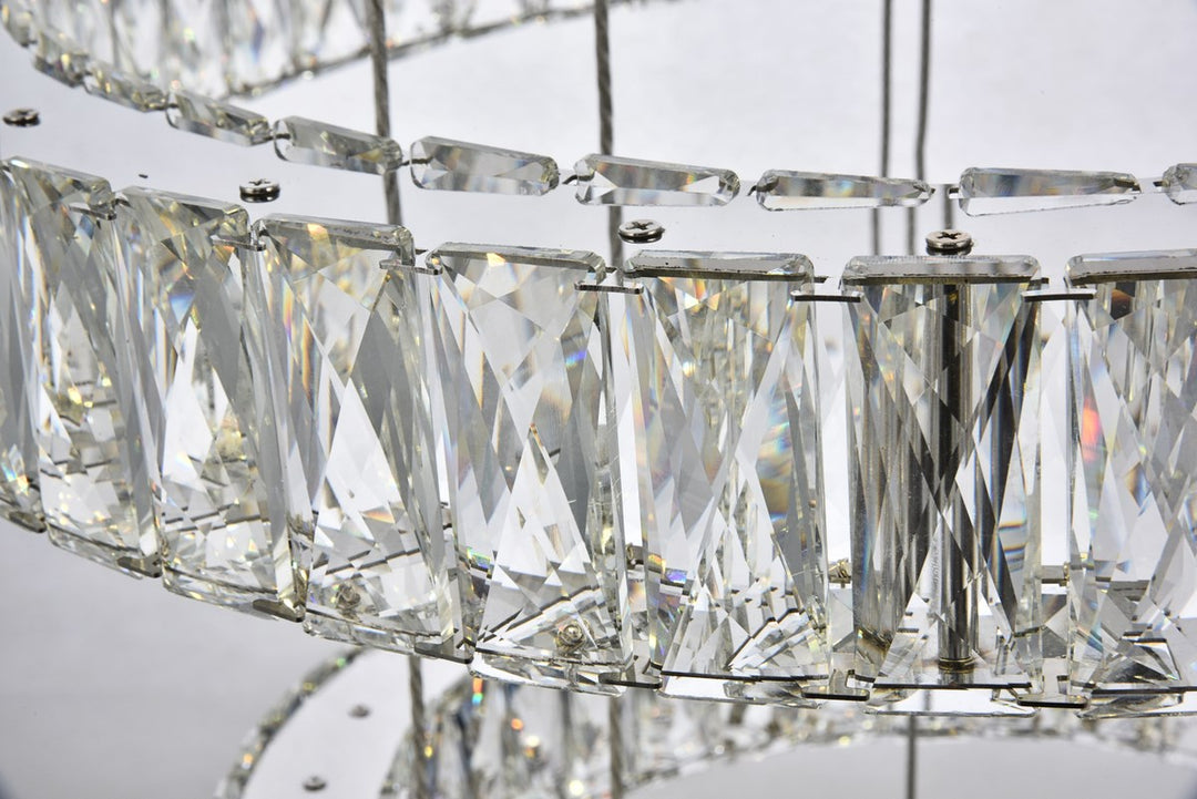 Integrated LED chip light Chrome Chandelier Clear Royal Cut Crystal