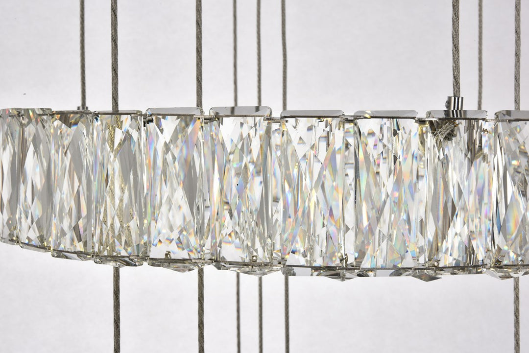 Integrated LED chip light Chrome Chandelier Clear Royal Cut Crystal