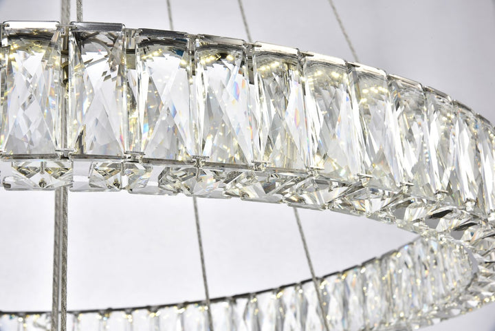 Integrated LED chip light Chrome Chandelier Clear Royal Cut Crystal