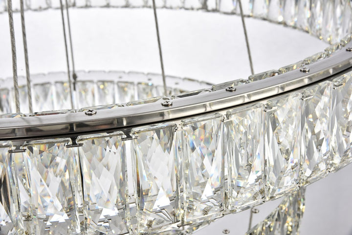 Integrated LED chip light Chrome Chandelier Clear Royal Cut Crystal
