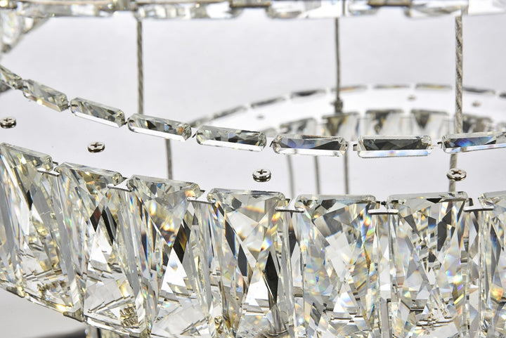 Integrated LED chip light Chrome Chandelier Clear Royal Cut Crystal