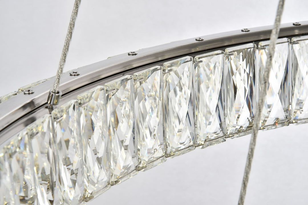 Integrated LED chip light Chrome Chandelier Clear Royal Cut Crystal