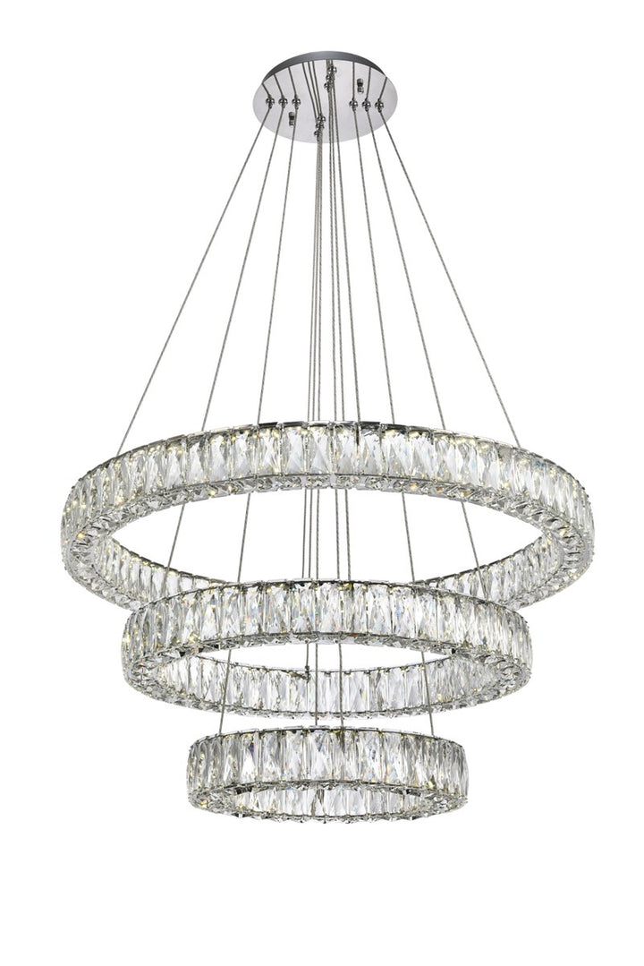 Integrated LED chip light Chrome Chandelier Clear Royal Cut Crystal