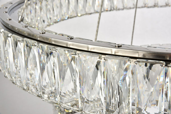 Integrated LED chip light Chrome Chandelier Clear Royal Cut Crystal