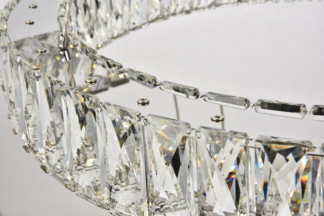 Integrated LED chip light Chrome Chandelier Clear Royal Cut Crystal