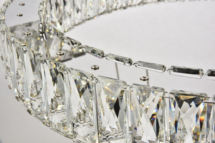 Integrated LED chip light Chrome Chandelier Clear Royal Cut Crystal