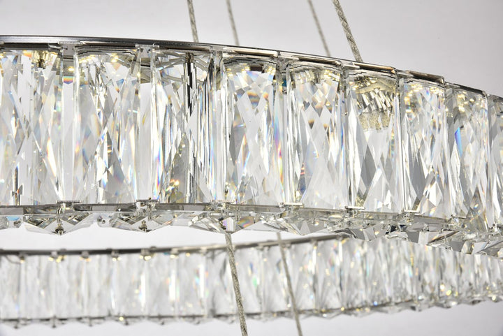 Integrated LED chip light Chrome Chandelier Clear Royal Cut Crystal