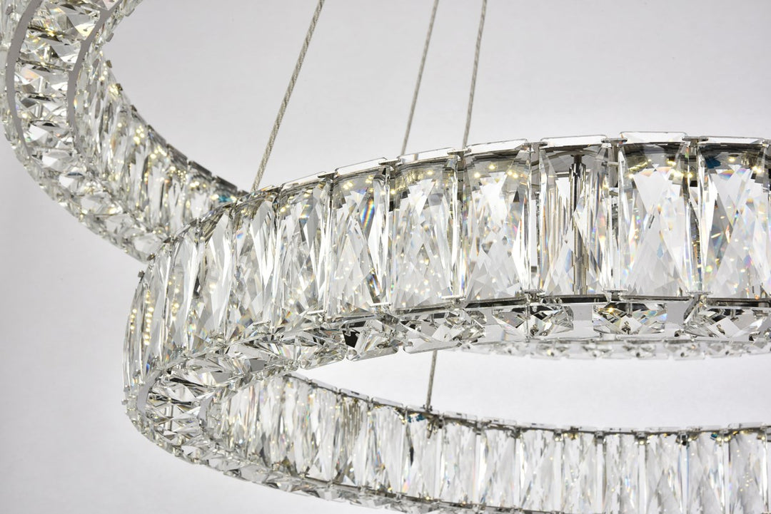 Integrated LED chip light Chrome Chandelier Clear Royal Cut Crystal