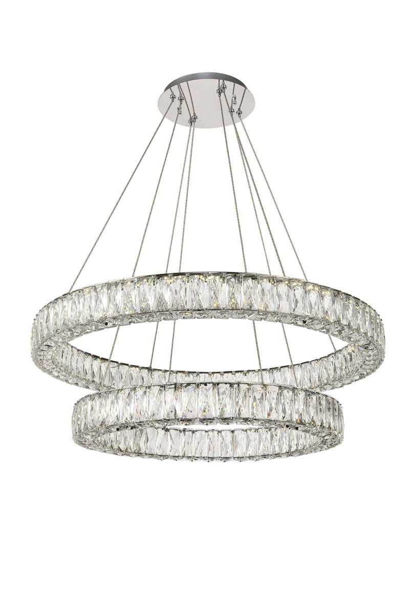 Integrated LED chip light Chrome Chandelier Clear Royal Cut Crystal