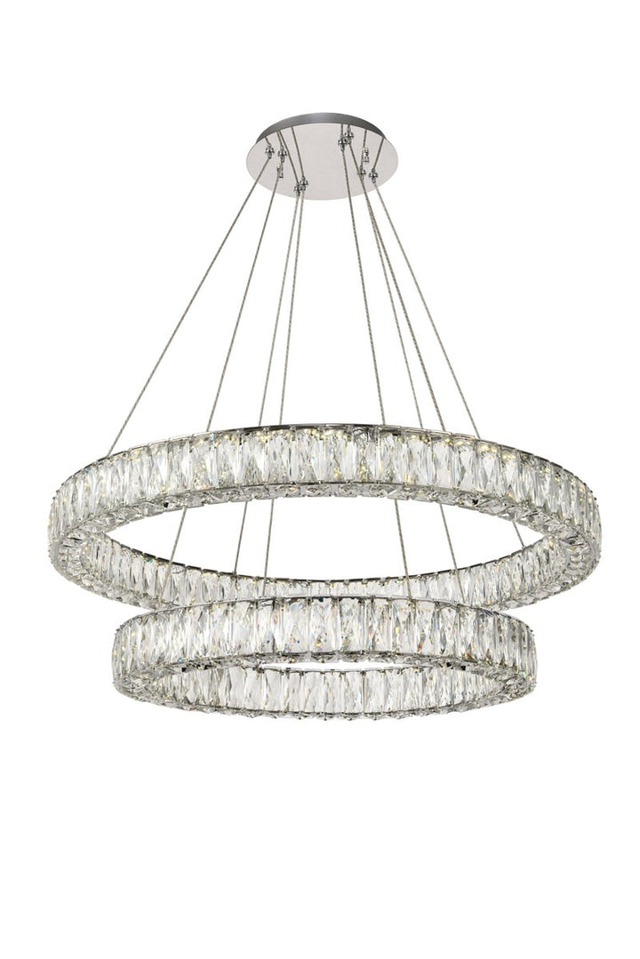 Integrated LED chip light Chrome Chandelier Clear Royal Cut Crystal