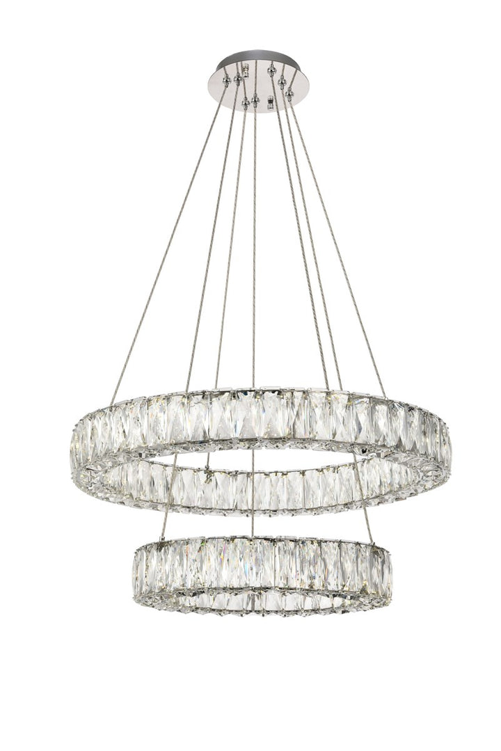 Integrated LED chip light Chrome Chandelier Clear Royal Cut Crystal by Elegant Lighting