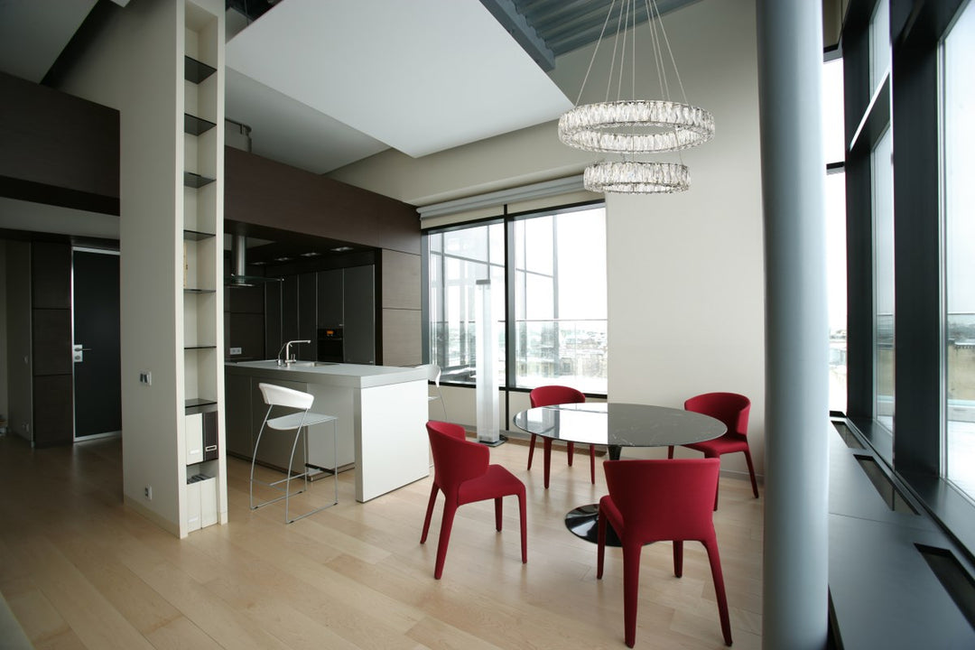 Integrated LED chip light Chrome Chandelier Clear Royal Cut Crystal