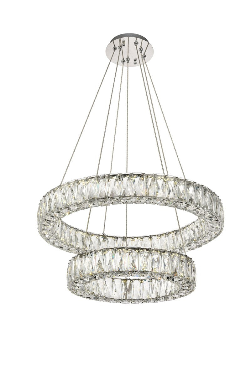 Integrated LED chip light Chrome Chandelier Clear Royal Cut Crystal