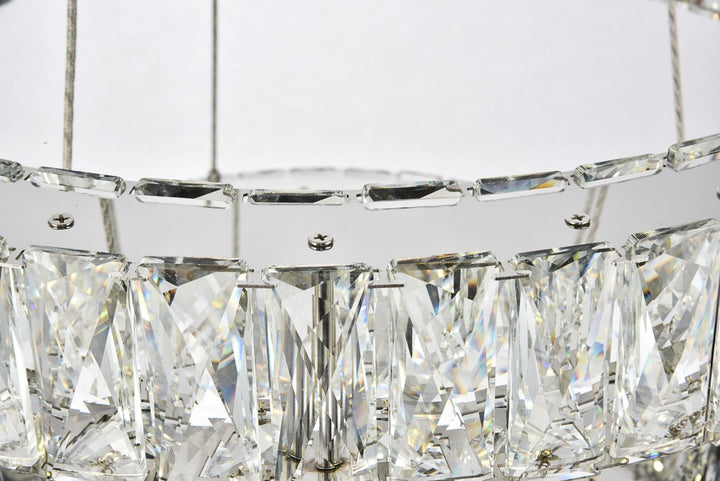 Integrated LED chip light Chrome Chandelier Clear Royal Cut Crystal