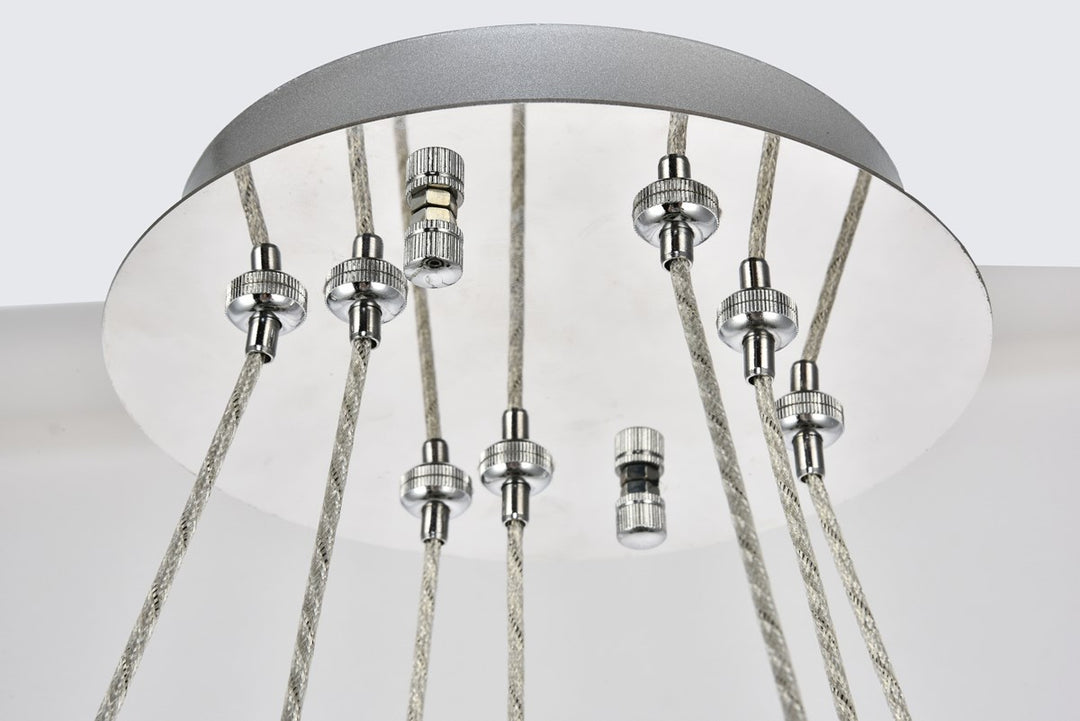 Integrated LED chip light Chrome Chandelier Clear Royal Cut Crystal