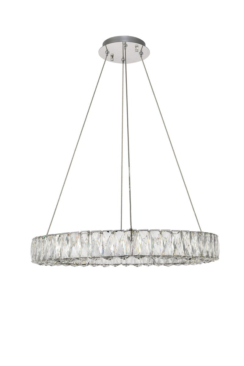 Integrated LED chip light Chrome Chandelier Clear Royal Cut Crystal by Elegant Lighting