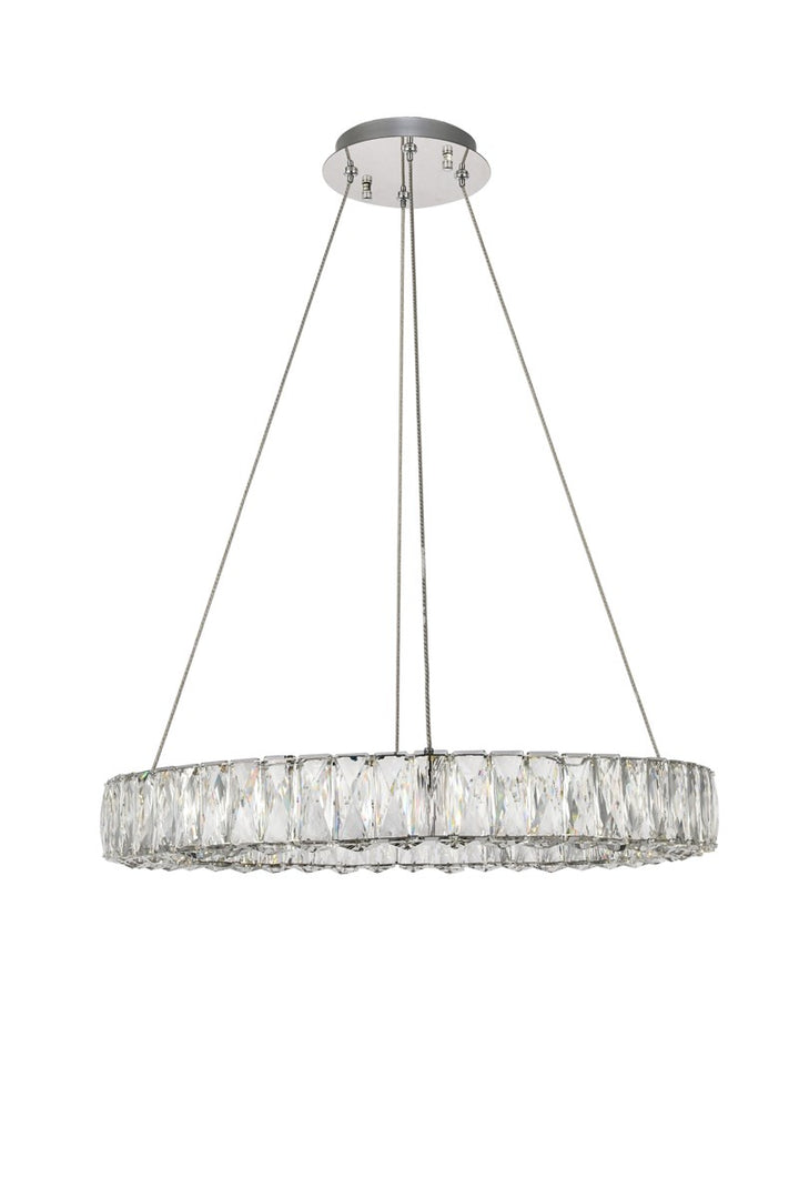 Integrated LED chip light Chrome Chandelier Clear Royal Cut Crystal by Elegant Lighting