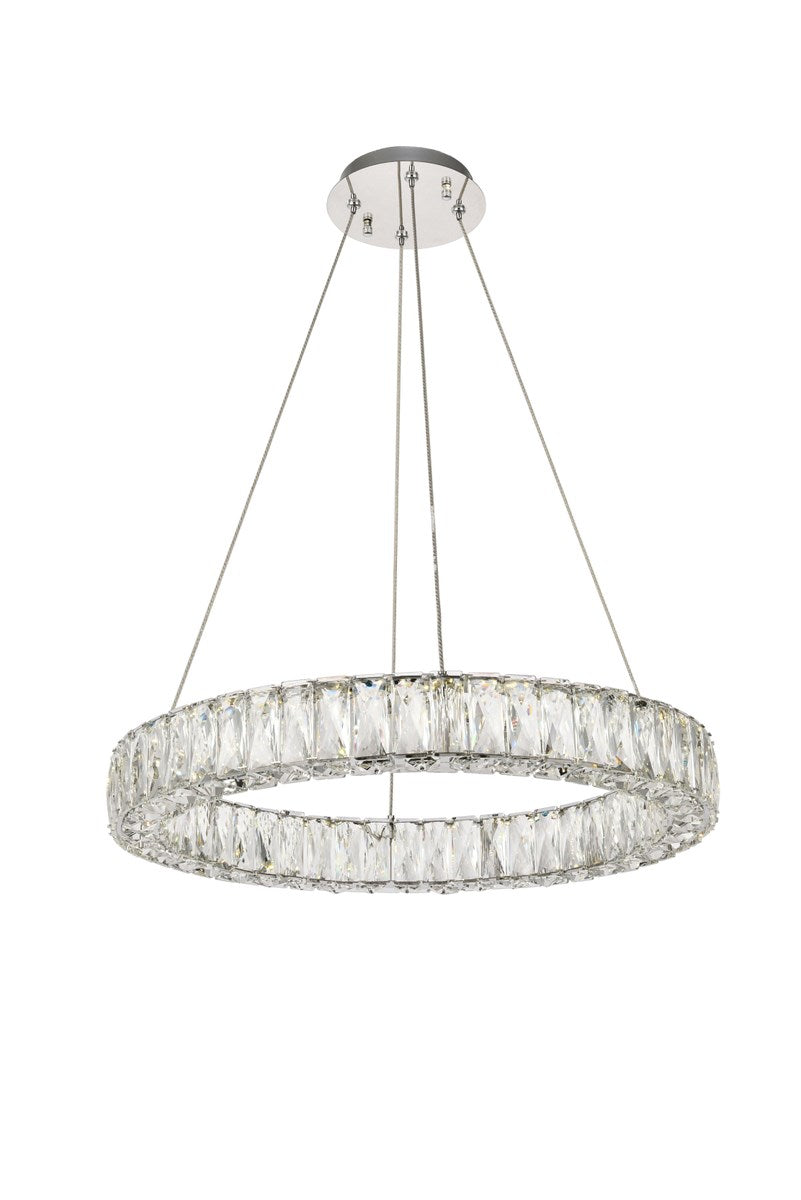 Integrated LED chip light Chrome Chandelier Clear Royal Cut Crystal
