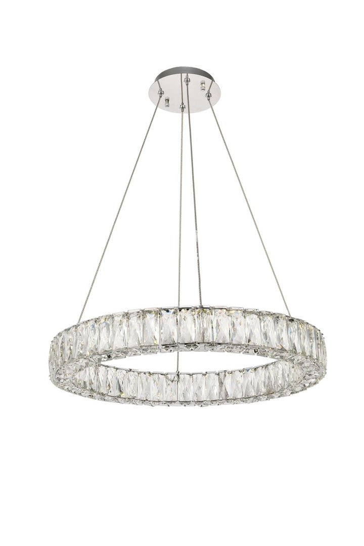 Integrated LED chip light Chrome Chandelier Clear Royal Cut Crystal