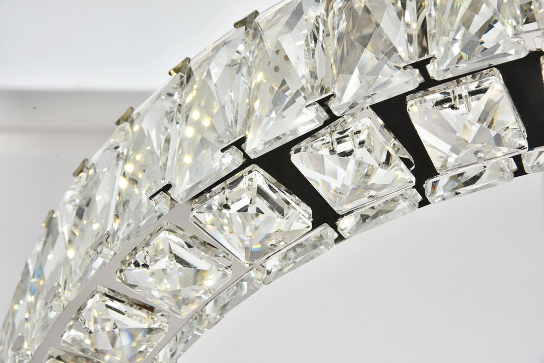 Integrated LED chip light Chrome Chandelier Clear Royal Cut Crystal