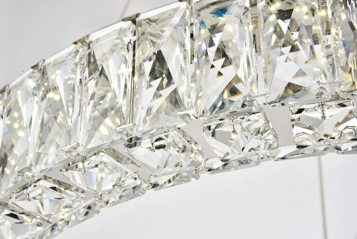 Integrated LED chip light Chrome Chandelier Clear Royal Cut Crystal
