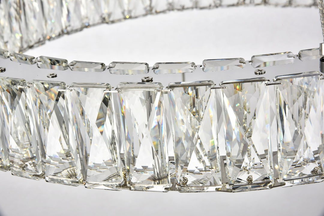 Integrated LED chip light Chrome Chandelier Clear Royal Cut Crystal
