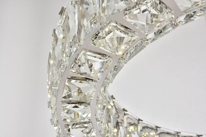 Integrated LED chip light Chrome Pendant Clear Royal Cut Crystal