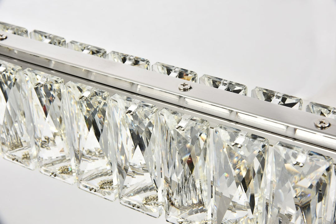 Integrated LED chip light Chrome Chandelier Clear Royal Cut Crystal