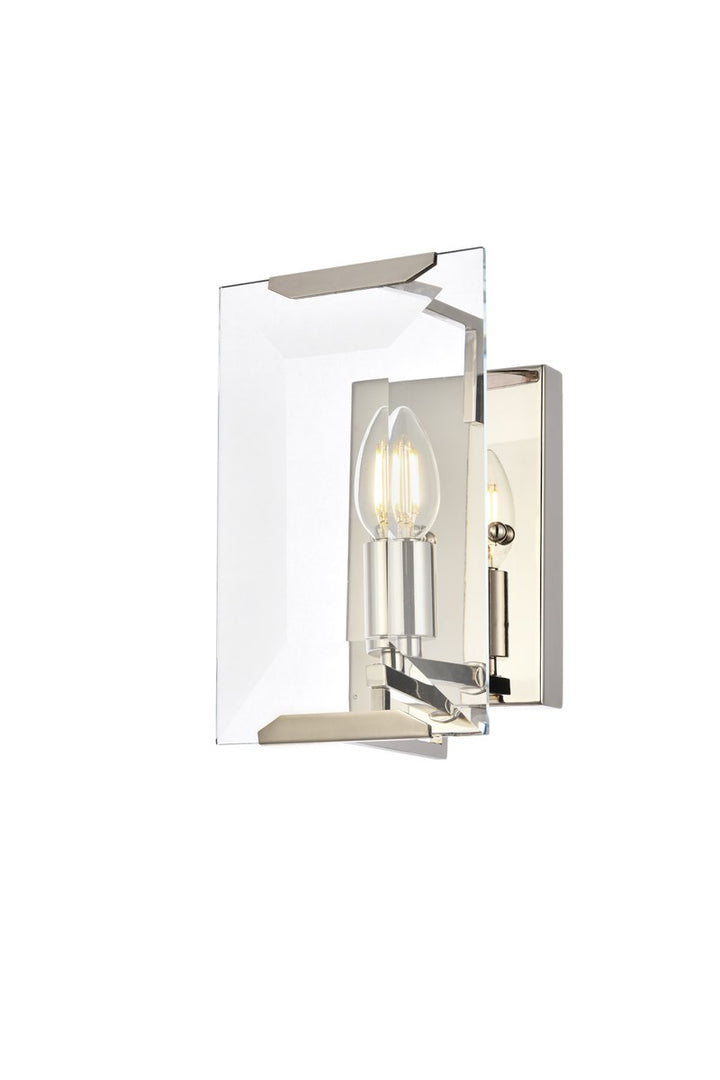 1 light Golden Iron Wall Sconce Glass Crystal