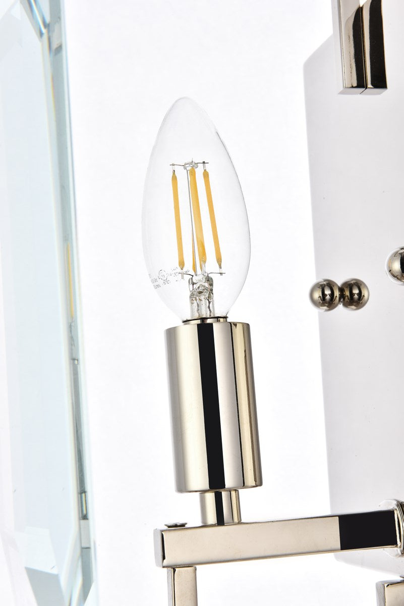 1 light Golden Iron Wall Sconce Glass Crystal