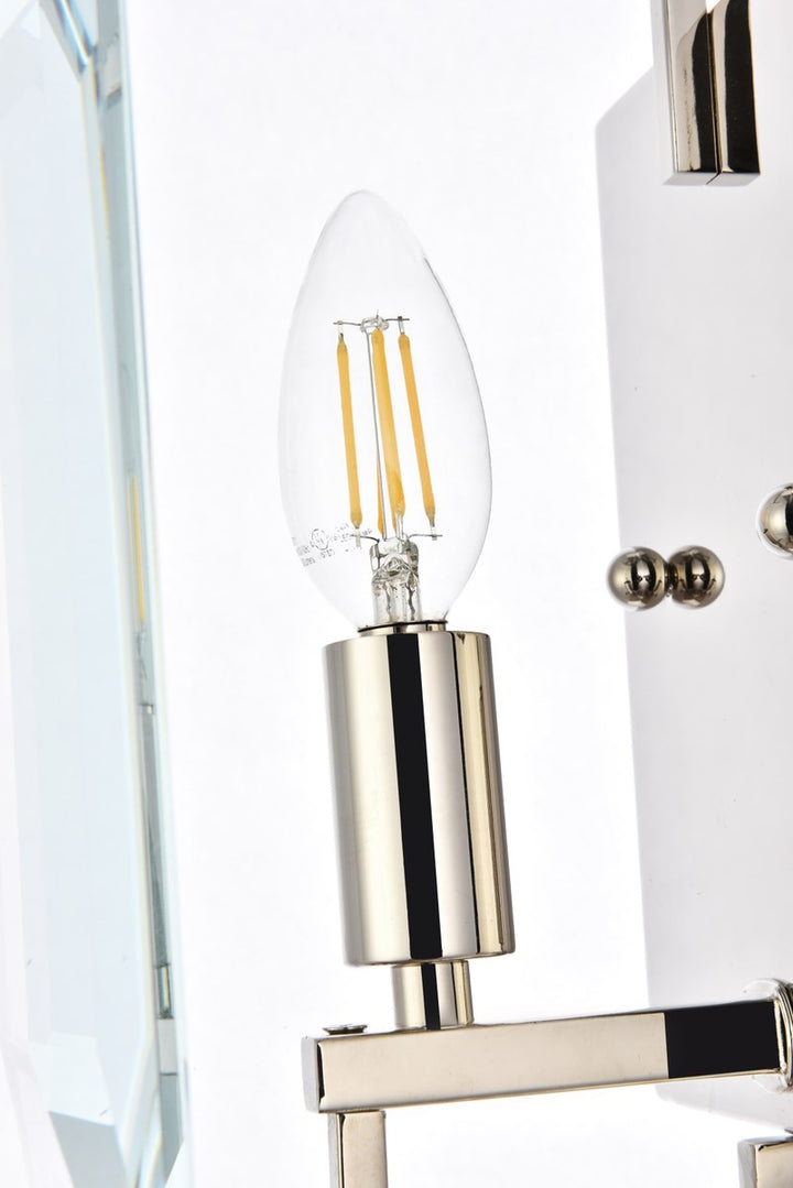 1 light Golden Iron Wall Sconce Glass Crystal