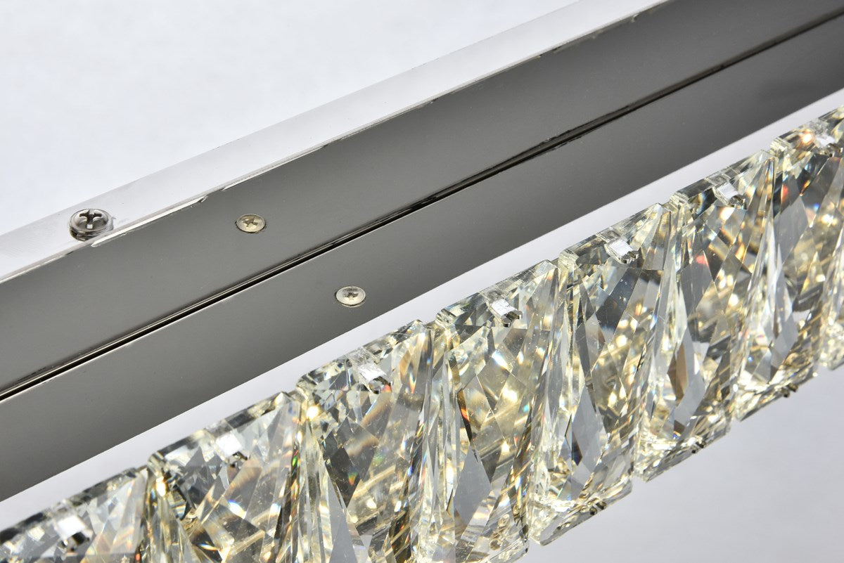 Integrated LED chip light Chrome Wall Sconce Clear Royal Cut Crystal