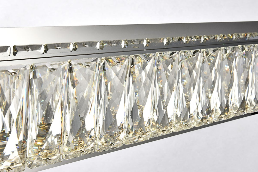 Integrated LED chip light Chrome Wall Sconce Clear Royal Cut Crystal