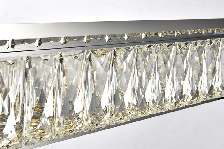 Integrated LED chip light Chrome Wall Sconce Clear Royal Cut Crystal