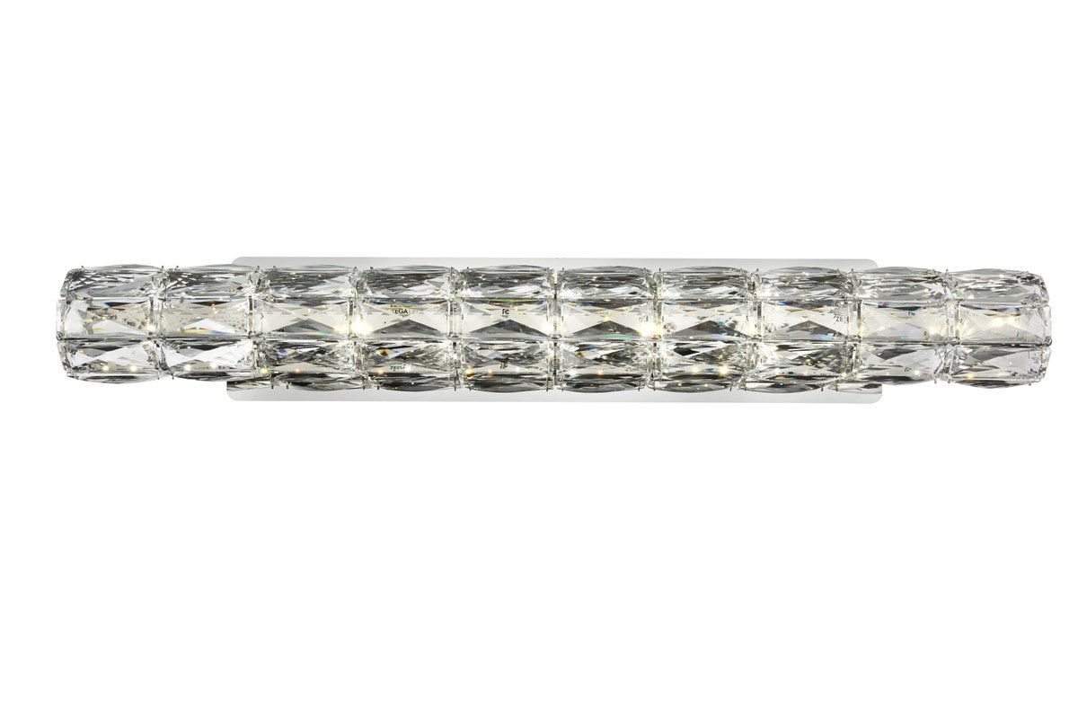 Integrated LED chip light Chrome Wall Sconce Clear Royal Cut Crystal by Elegant Lighting