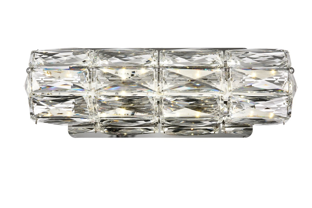 Integrated LED chip light Chrome Wall Sconce Clear Royal Cut Crystal by Elegant Lighting