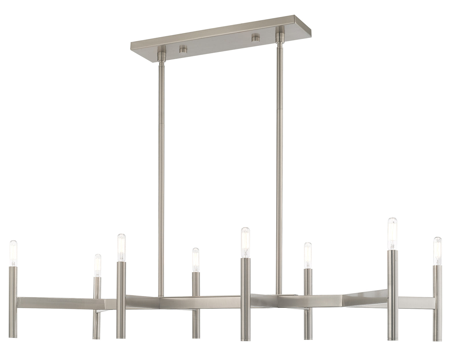 8 Light Linear Chandelier by Livex Lighting