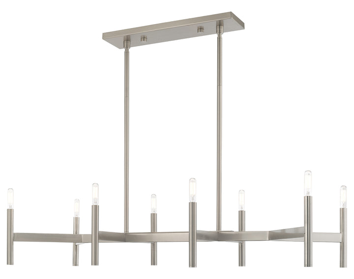 8 Light Linear Chandelier by Livex Lighting