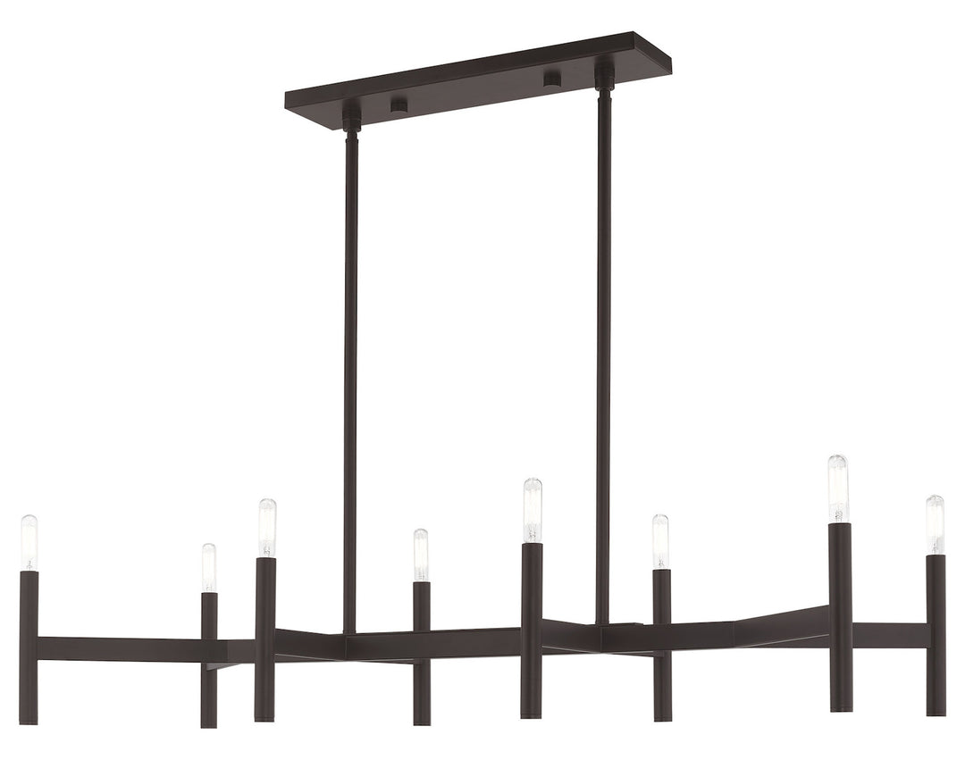 8 Light Linear Chandelier by Livex Lighting