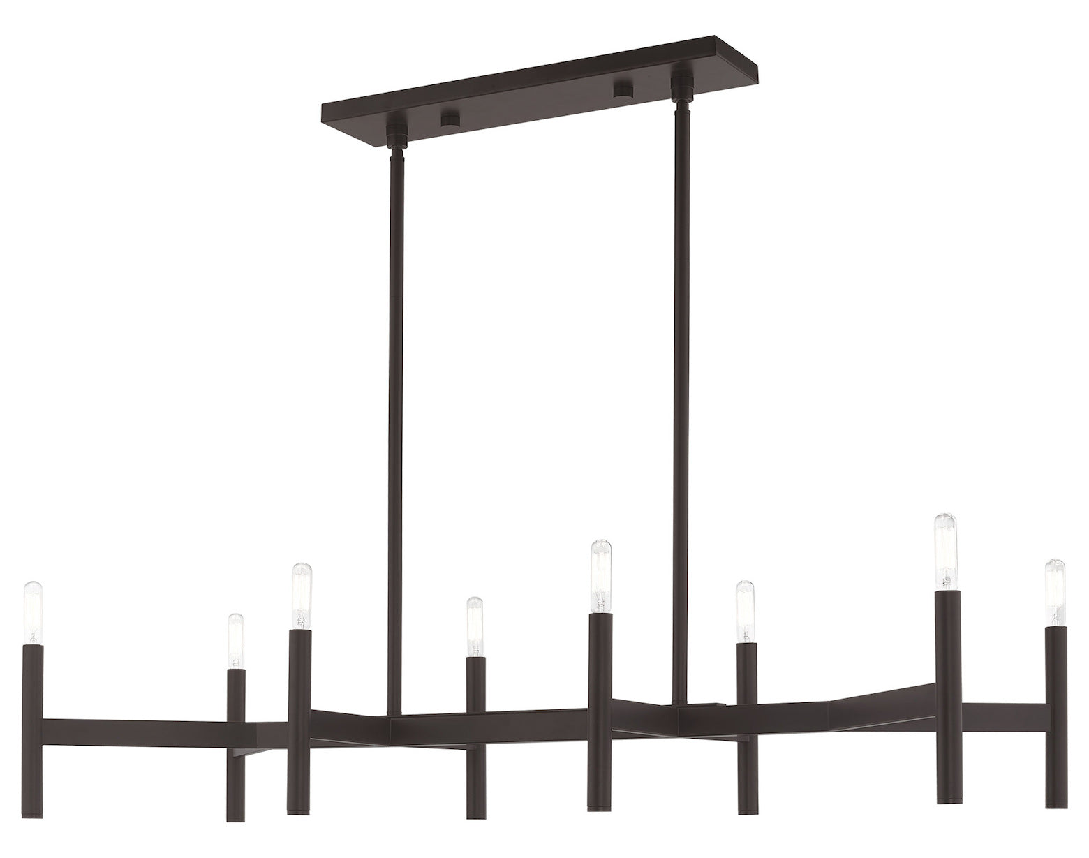 8 Light Linear Chandelier by Livex Lighting