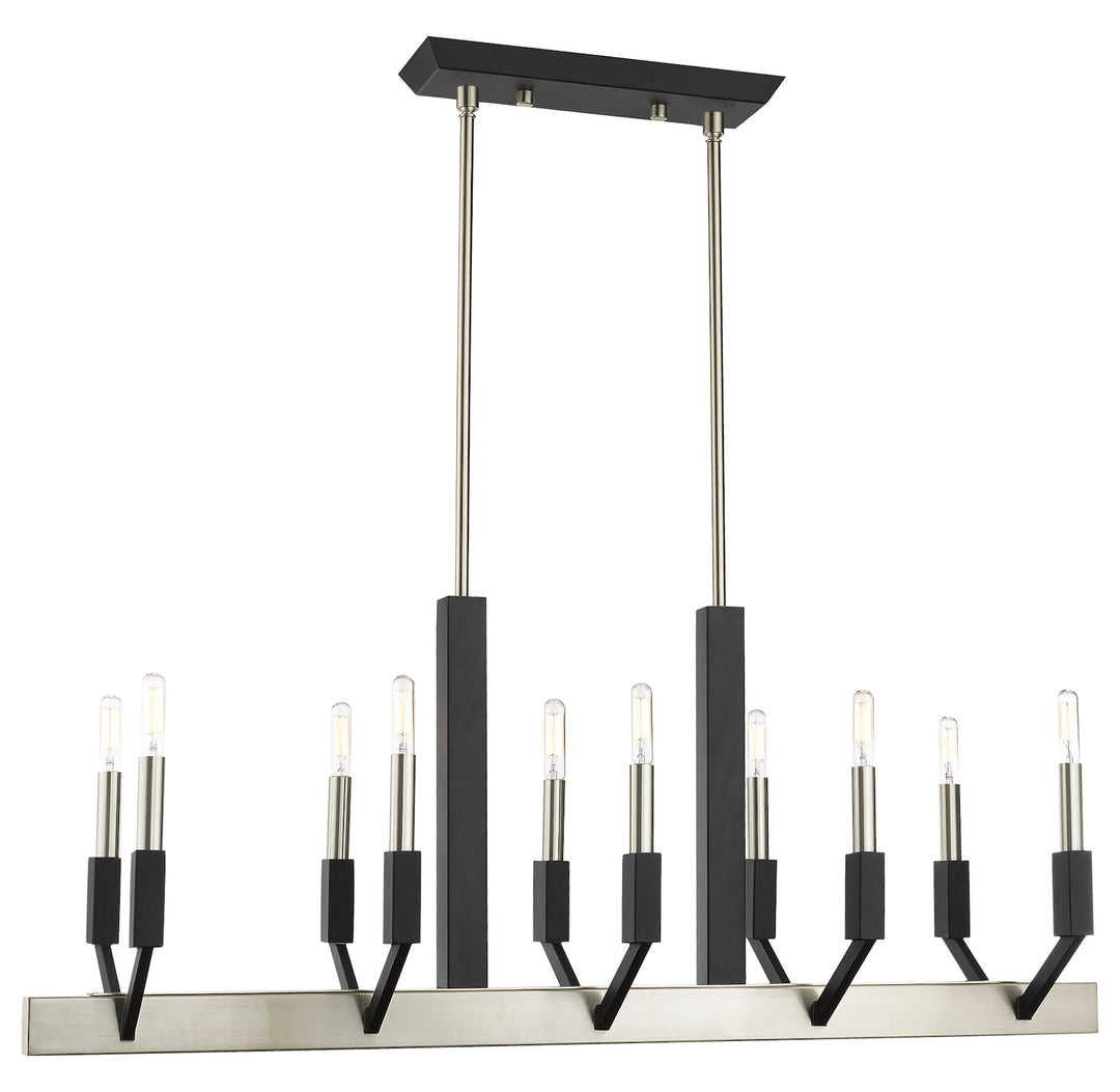 10 Light Linear Chandelier by Livex Lighting