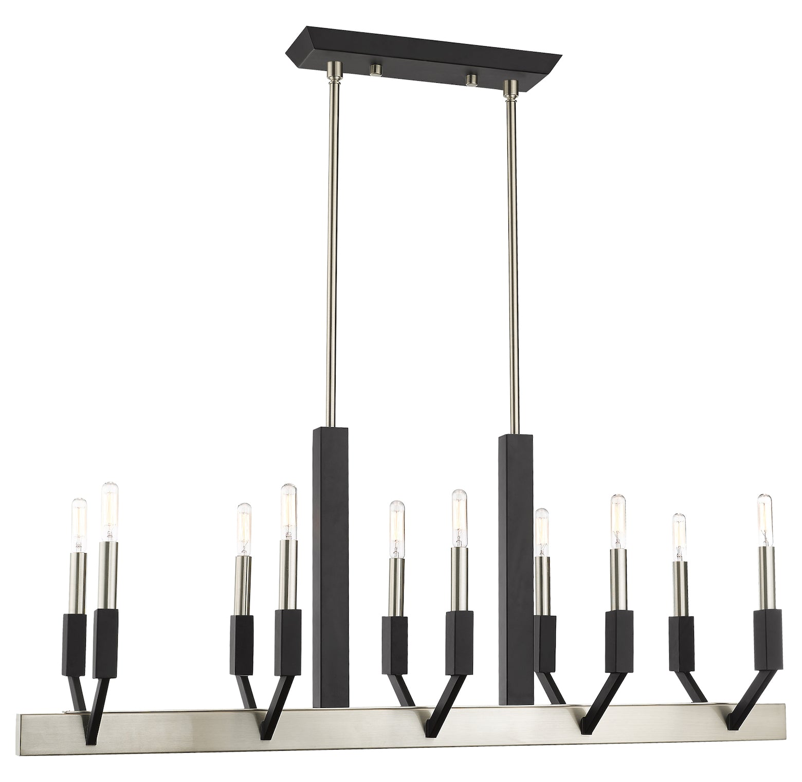 10 Light Linear Chandelier by Livex Lighting